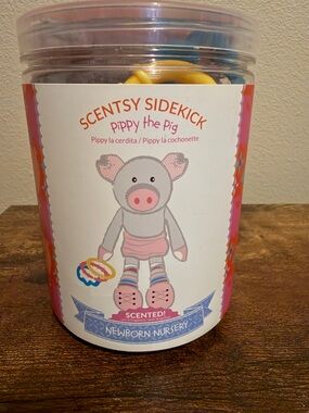 Scentsy Pippy the Pig Plush - Pink, Gray, Blue, Yellow